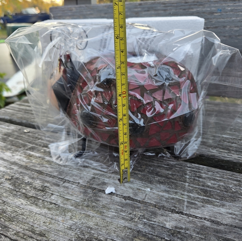 New Home Interiors Mosaic Ladybug Tealight Candle Holder 69022 Cute! - Picture 5 of 7
